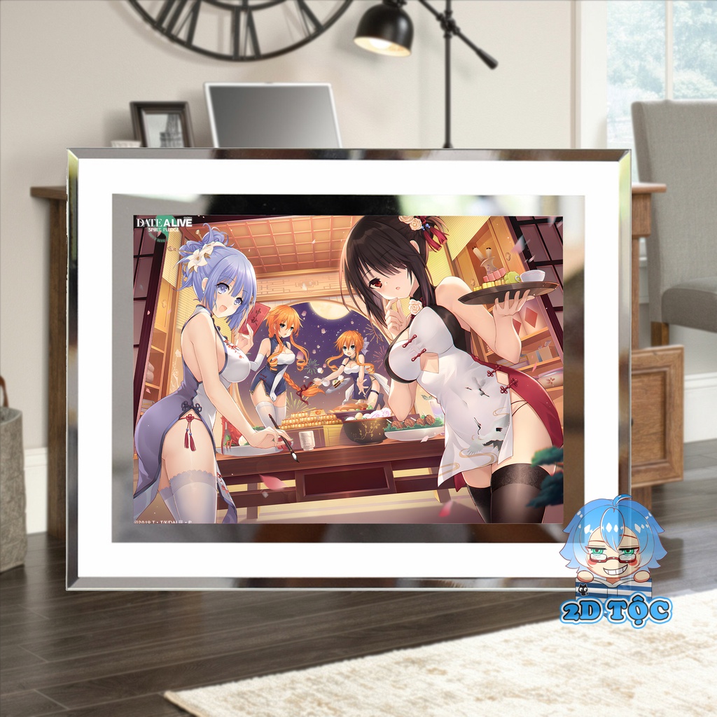 Khung ảnh kính Tokisaki Kurumi (11) Anime Date A Live by 2D Tộc Shop