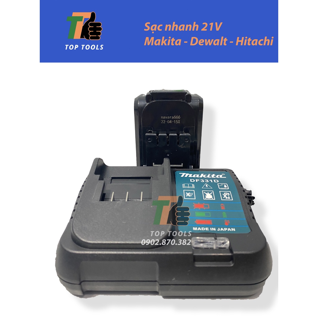 Sạc pin máy khoan, sạc máy bulong 21V, sạc nhanh tự ngắt