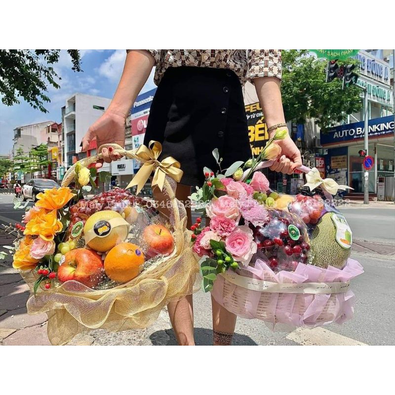 Giỏ hoa quả tươi nhập khẩu cao cấp