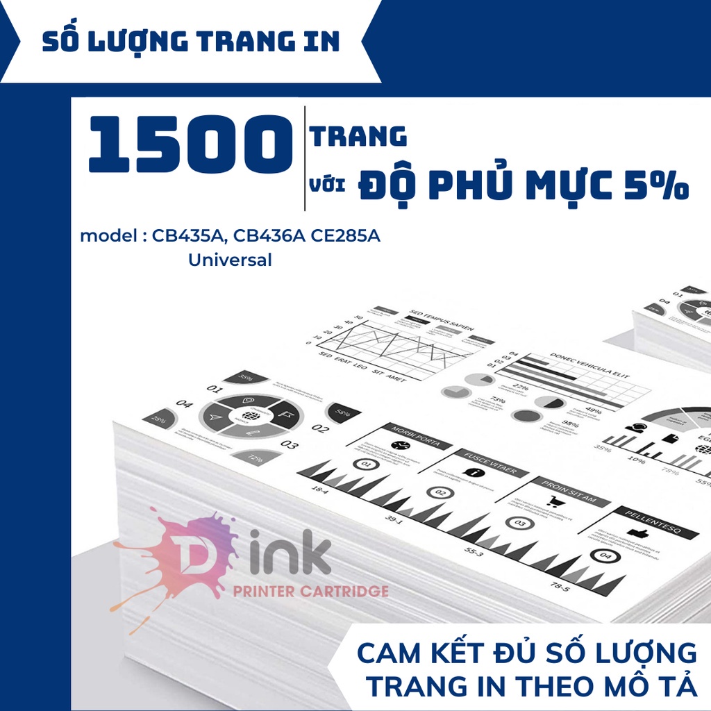 Hộp mực máy in canon 6030 35A siêu đậm nét TDink -Dùng cho máy in laser CANON LBP 6000/6030