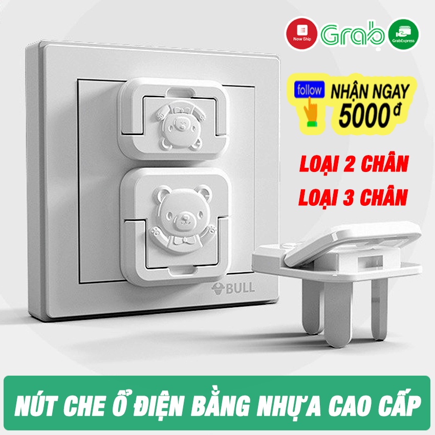 Nút Bịt Ổ Điện , Nắp Che Ổ Điện SHOPEHOUSE84 – Bằng Nhựa Chống Cháy Cao Cấp – Khóa 2 Lớp An Toàn Cho Trẻ Nhỏ