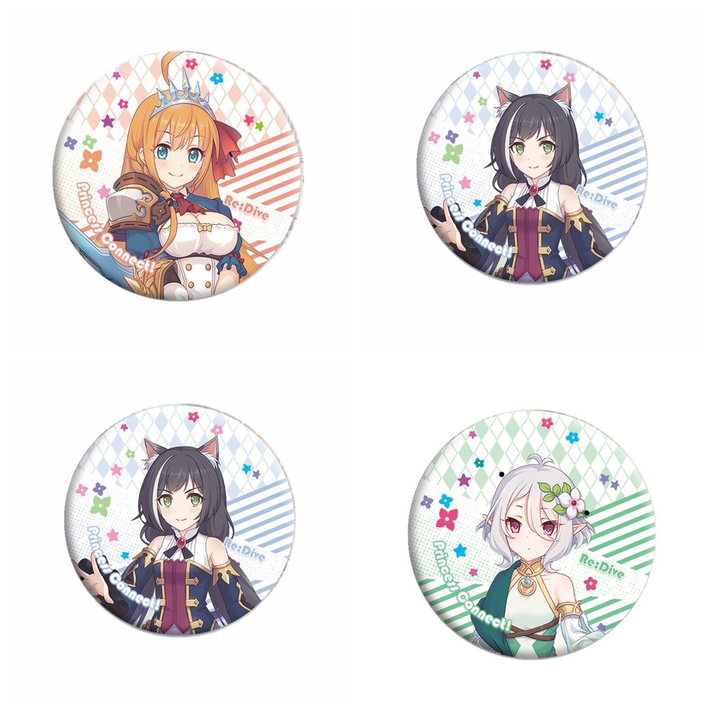 Huy hiệu cài áo IN HÌNH Princess Connect! Re:Dive game chibi dễ thương tiện lợi