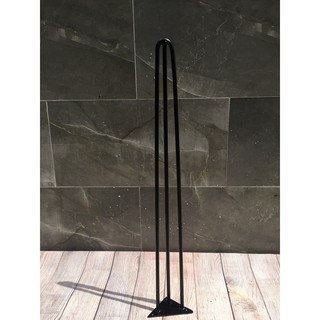 Chân Sắt Hairpin Sơn Tĩnh Điện 70cm màu đen - chân bàn làm việc (loại 3 thanh)