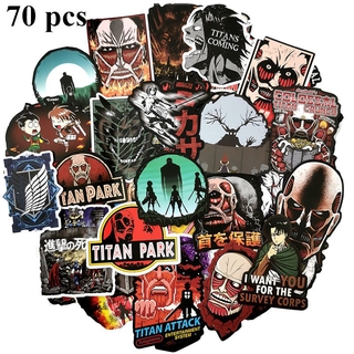 Set 70 Hình Dán Thiết Kế Anime Attack On Titan Trang Trí Cá Tính Đa Dụng