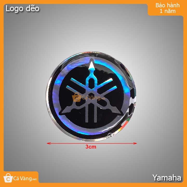 Logo tròn dẽo trang trí xe máy yamaha đường kính 3cm