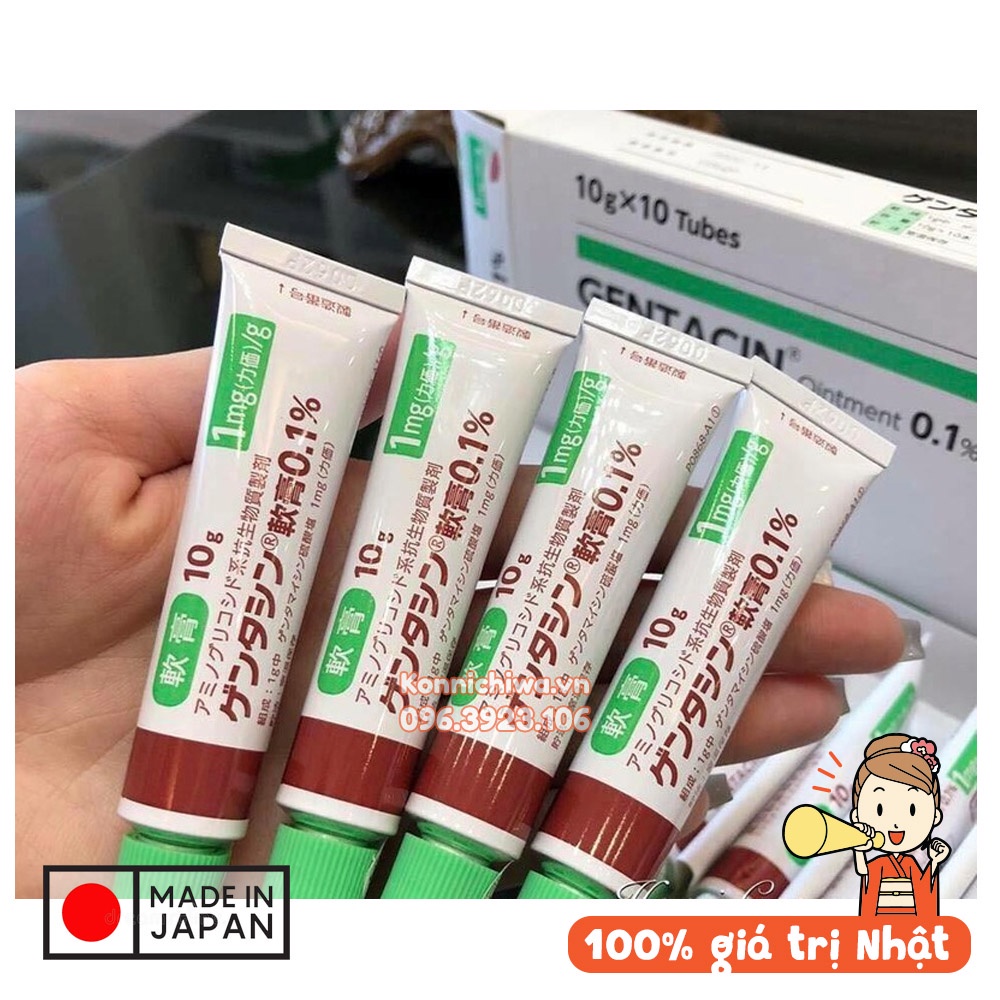 Kem mờ sẹo Gentacin giúp giảm thâm, ngừa sẹo tuýp 10gr dạng gel hàng nội địa Nhật