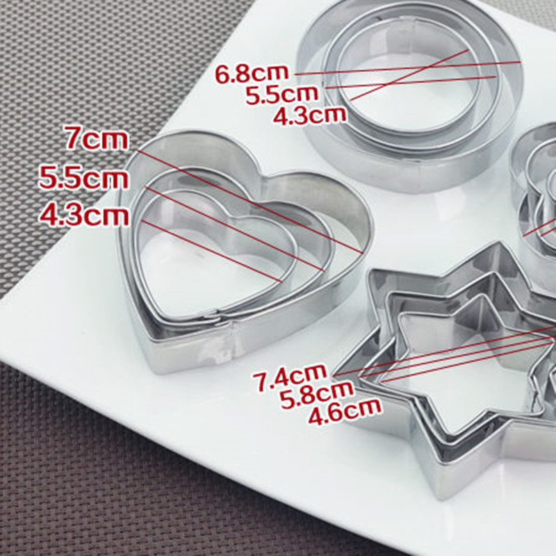 Bộ 3 Khuôn Cắt Bánh Quy Bằng Thép Không Gỉ