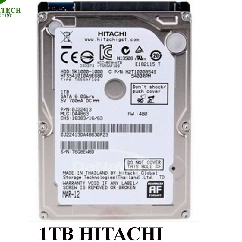 Ổ cứng HDD Hitachi/ HGST 1TB 2.5" SATA 3-HÀNG LIKENEW CHÍNH HÃNG-DÙNG ĐƯỢC CHO CAMERA-BH 24 THÁNG