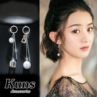 [ Hàng Cao Cấp ] Bông Tai trăng sao đính đá lấp lánh - Khuyên Tai Bạc Ý S925 Hàn Quốc - Hoa Tai Bạc - Kuns Accessories