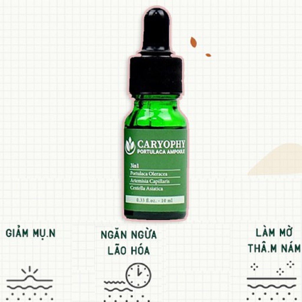 [Mã COSGLORIAT4 -8% đơn 250K] Serum Ngừa Mụn Mờ Thâm Se Khít Lỗ Chân Lông Caryophy 10ml