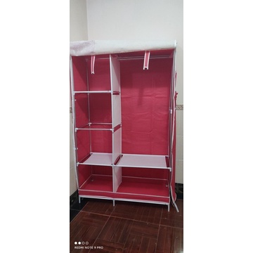 Tủ đựng quần áo Tủ vải 3D khung thép titan 2 Buồng 6 ngăn Dành Cho Sinh Viên Có Bảo Hành