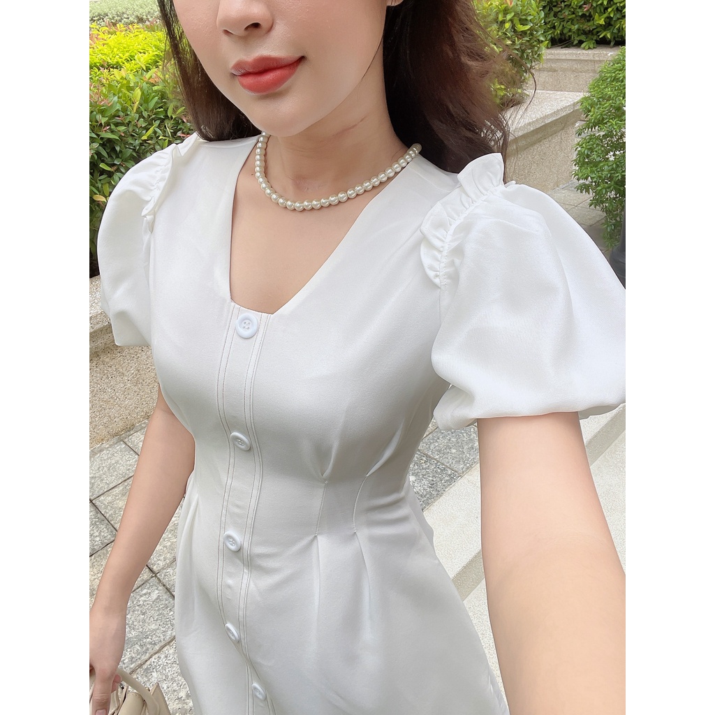 Đầm xòe tạo kiểu vai bèo tay bồng nhẹ nhàng Adriana dress C326 Cin house