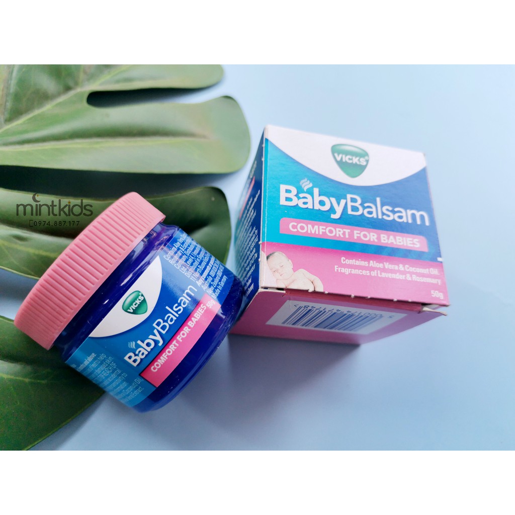 Dầu bôi ấm ngực Vick Baby Balsam Úc, giữ ấm cho bé 50g