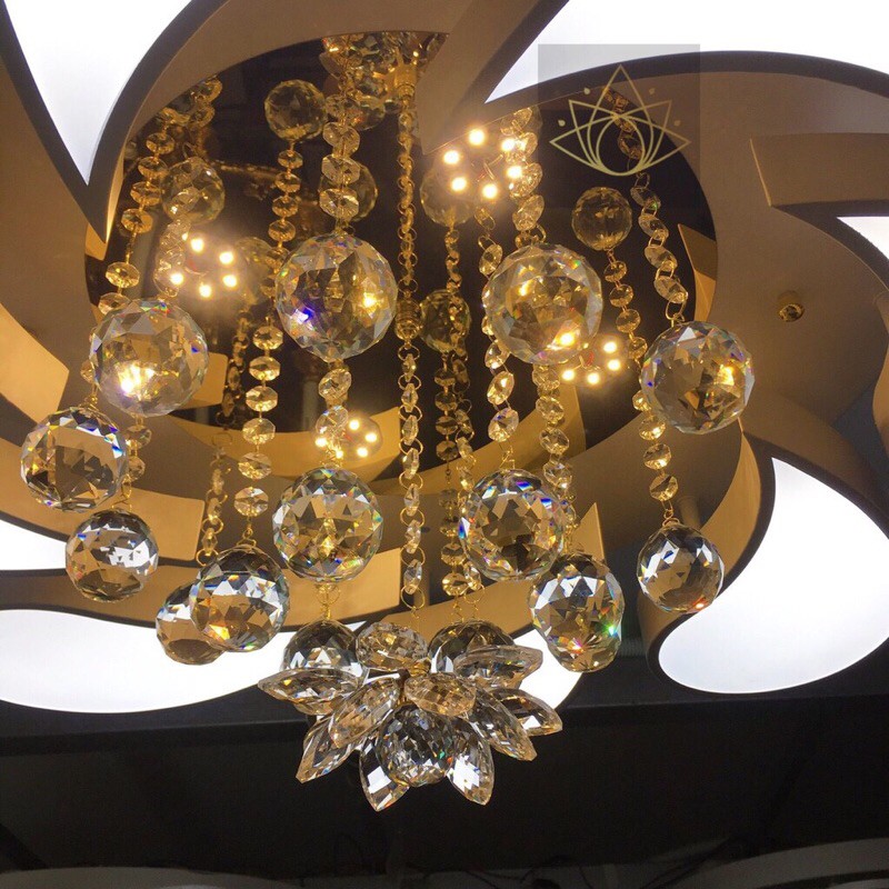 Đèn Mâm ốp Trần Hiện Đại Led 3 Chế Độ Sáng Có Điều Khển