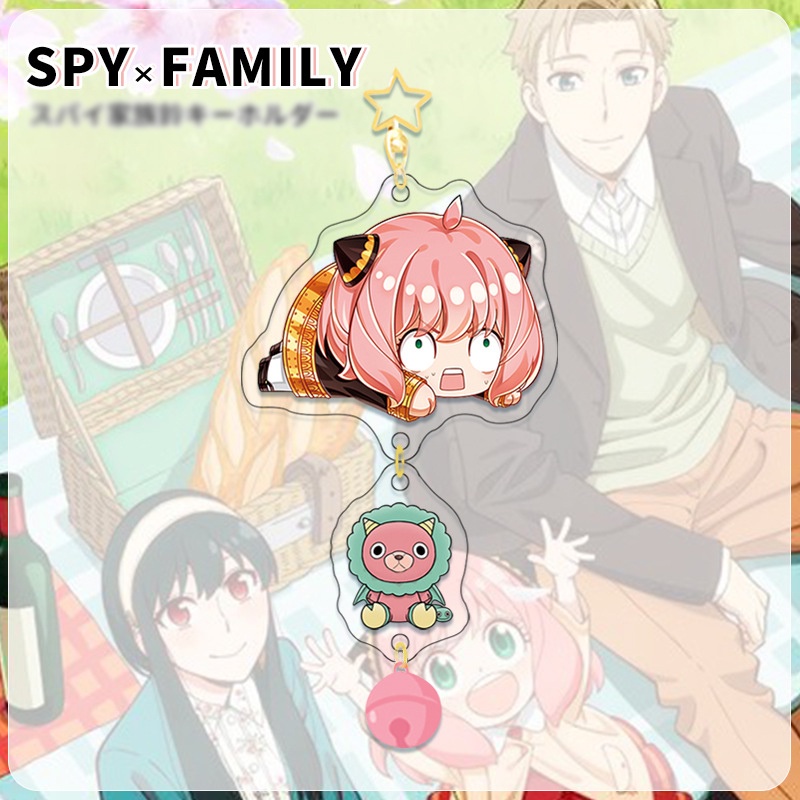( NẰM LỤC LẠC ) Móc khóa Spy x Family Gia đình điệp viên ver nằm mica trong acrylic anime chibi