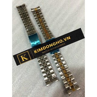 (TẶNG KÈM CHỐT VÀ DỤNG CỤ THAY DÂY) Dây đồng hồ inox size 19mm dạng 5 mắt dây Tissot đầu ôm bo tròn