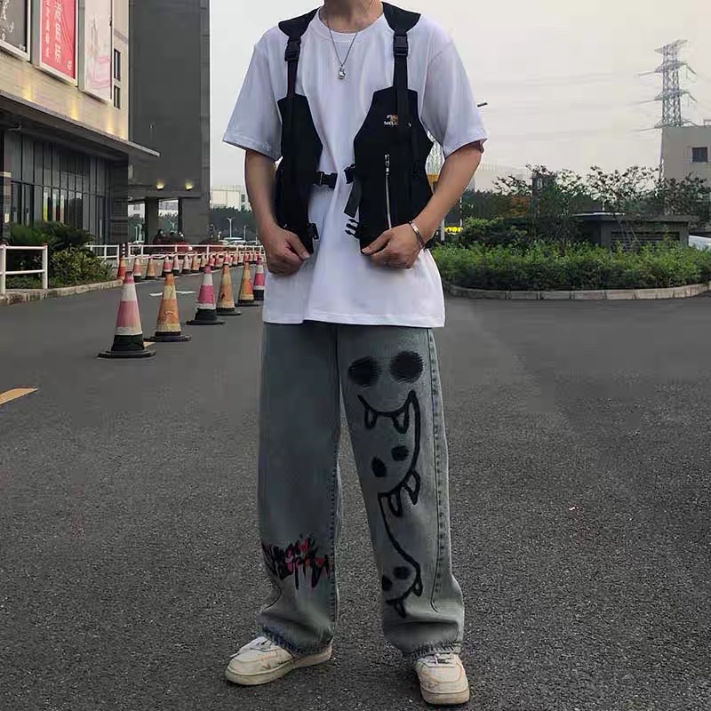 QUẦN BAGGY JEANS ỐNG RỘNG QUẦN BÒ BAGGY UINESX NAM VÀ NỮ MÈO