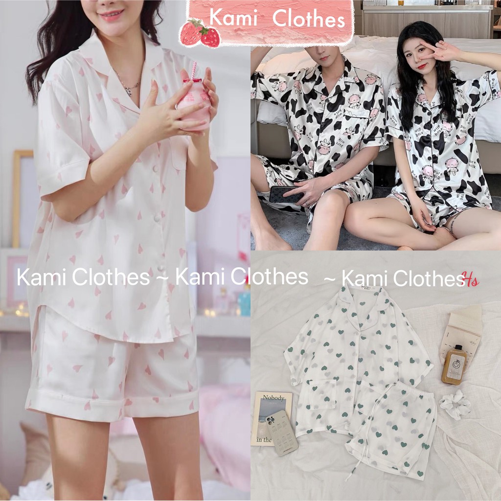 Đồ bộ nữ đũi mềm cộc tay, bộ pijama cao cấp Korea nhiều họa tiết dễ thương cho mùa hè - KAMI Clothes | BigBuy360 - bigbuy360.vn