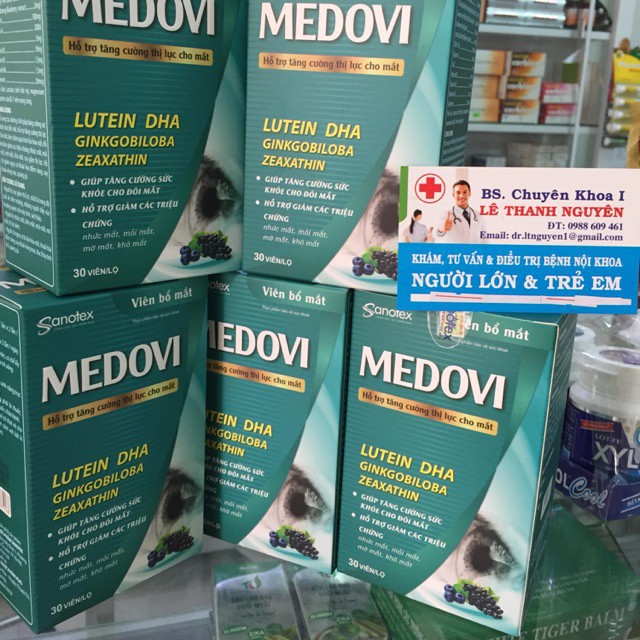Viên Uống Tăng Cường Thị Lực Cho Mắt Medovi- Lọ 30 Viên