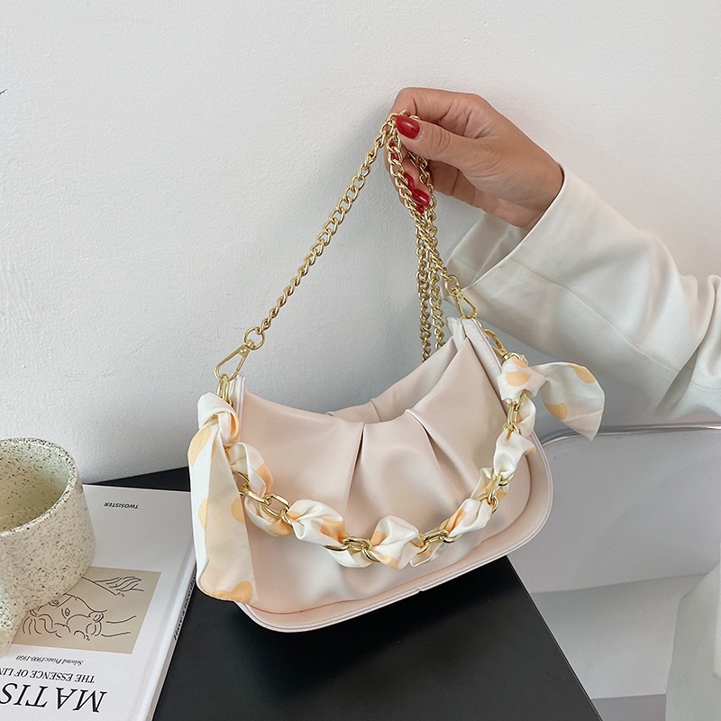 Túi xách nữ đeo vai đeo chéo Capucha T101 dáng bèo khún, phối xích, quấn khăn nữ tính T101