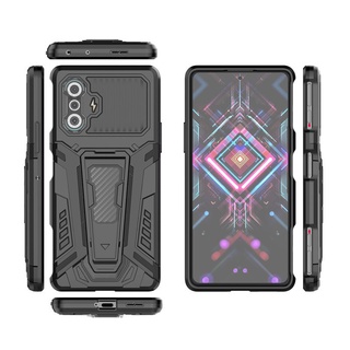 Ốp Điện Thoại Dạng Giáp Chống Sốc Có Giá Đỡ Cho Xiaomi Redmi K40 Gaming Edition K40 Pro Note 10/9 Pro 9t 9s