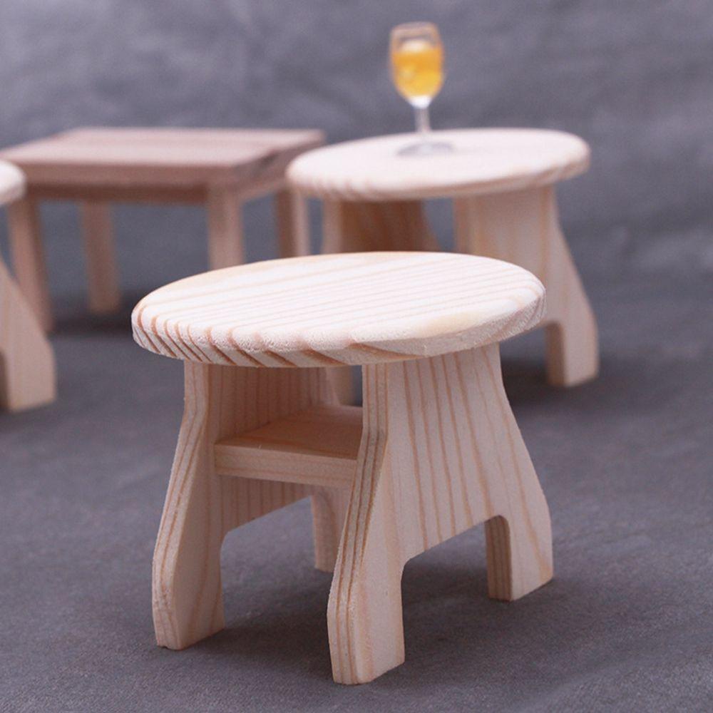 SUSANS Set 2 Ghế Mini 5.5 * 4.9 * 9cm / 7 * 3.5 * 4cm Trang Trí Nhà Búp Bê