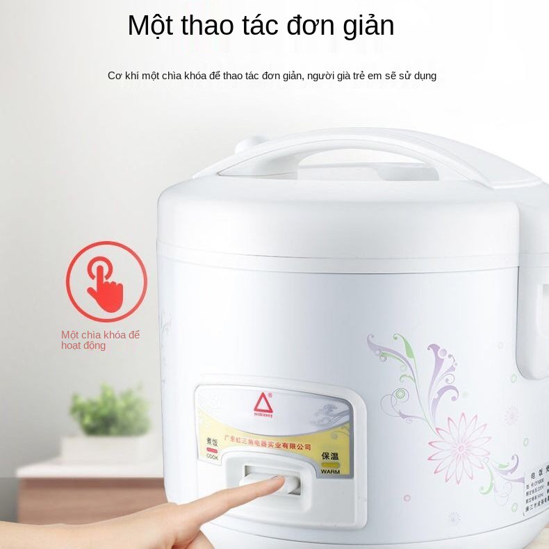 ✑Nồi cơm điện chống dính tam giác đỏ gia đình 2 lít 3 4 5 6 ký túc xá sinh viên mini