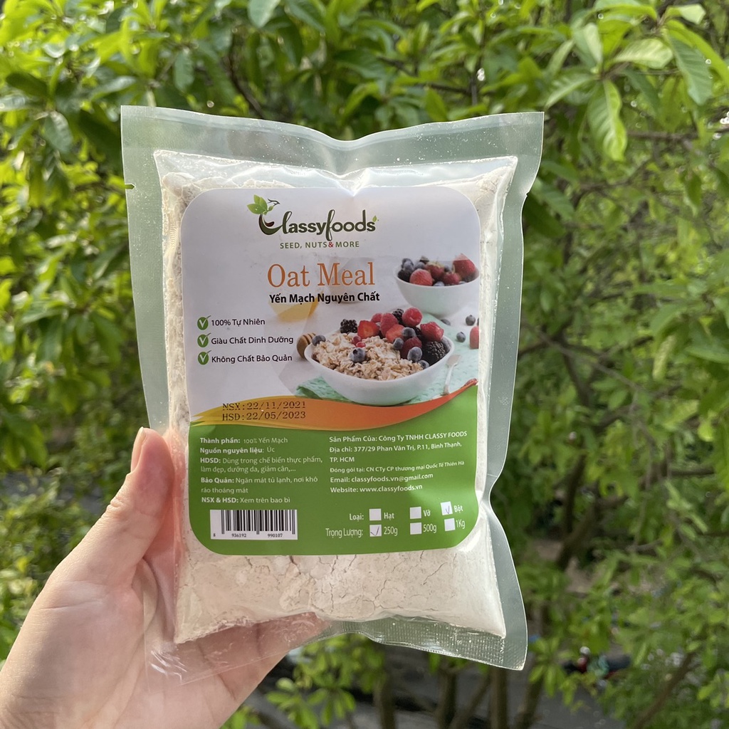 Bôt yến mạch nguyên chất 250gr