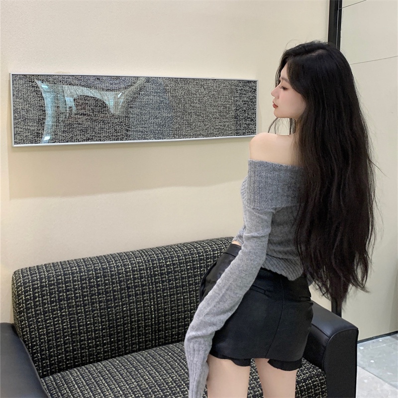 Áo Kiểu Tay Dài Trễ Vai Thời Trang Mùa Thu Cho Phái Nữ