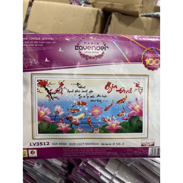 tranh thêu chữ thập gia đình lv3512 (90x50)
