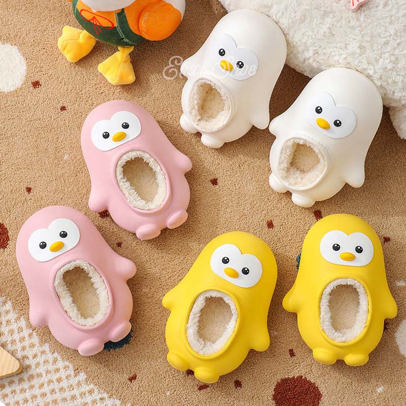 Oeteo Dép Bông Đi Trong Nhà Hình Chim Cánh Cụt Dễ Thương Cho Bé