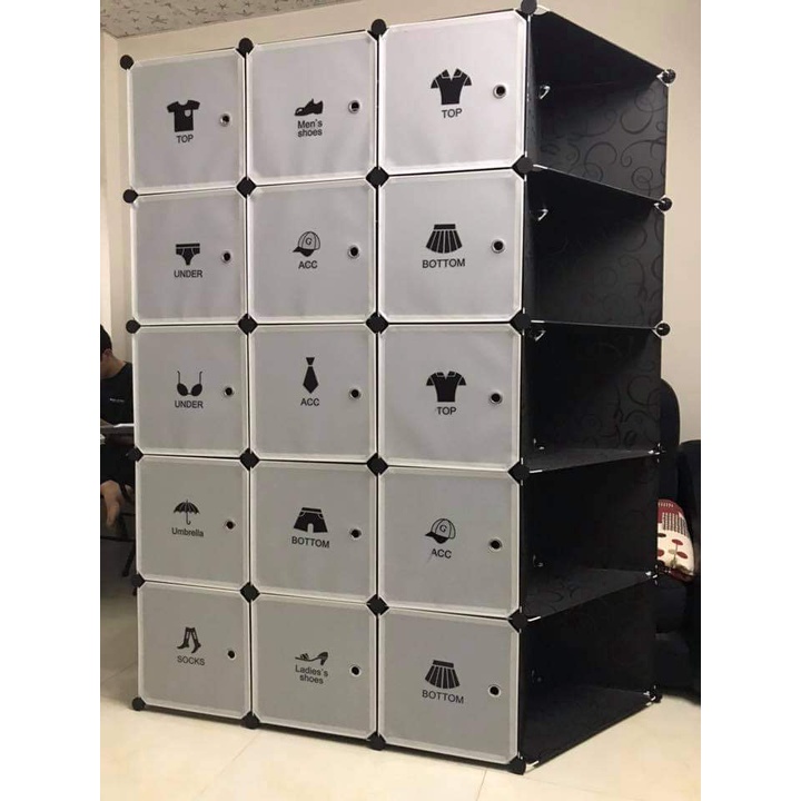 {TẶNG KÈM BÚA GỖ}Tủ Nhựa Lắp Ghép Đa Năng 6 Ô Để Đồ Dùng Cá Nhân,Để Quần Áo (chọn hình theo phân loại)