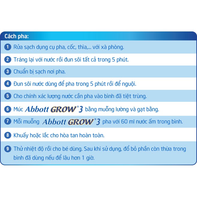 Sữa Abbott grow 3 cho trẻ 1-2 tuổi hộp 900g