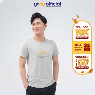 Áo thun Nam YODY in Father thấm hút thoáng mát co dãn TSM4055
