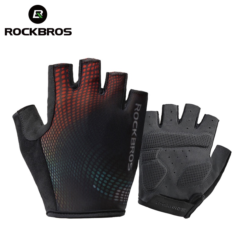 Rockbros Găng Tay Hở Ngón Thoáng Khí Chuyên Dụng Khi Đạp Xe