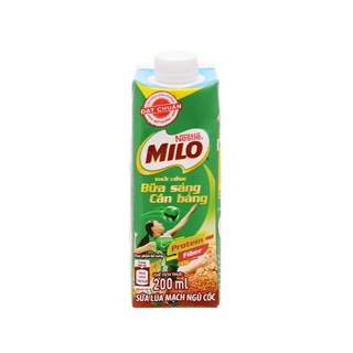 SỮA MILO LÚA MẠCH NGŨ CỐC 200ML NẮP VẶN