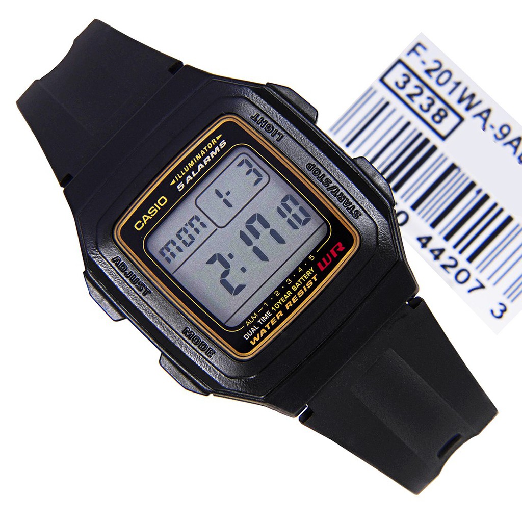 Đồng hồ nam dây nhựa Casio Standard chính hãng Anh Khuê F-201WA-9ADF | BigBuy360 - bigbuy360.vn