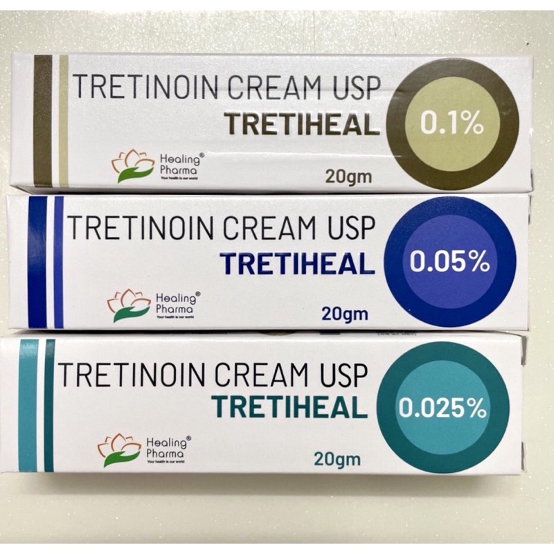 Tretinoin Tretiheal Usp Aret 0.025-0.05-0.1% kem giảm mụn làm mờ thâm