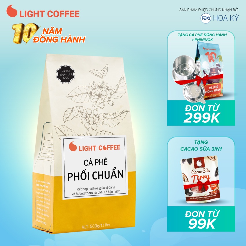 Cà phê ngon nguyên chất 100% - Phối chuẩn 500gr - Light Coffee
