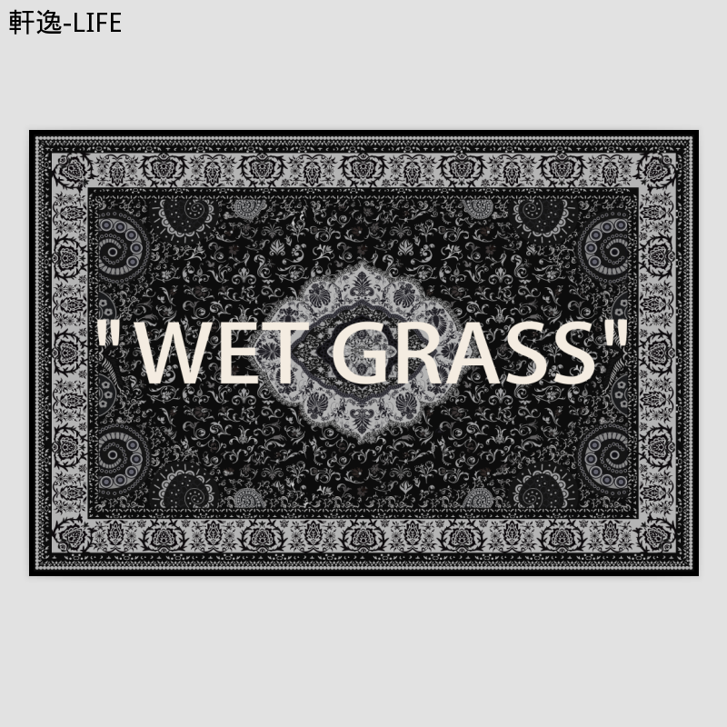 IKEA OFF WHITE Thảm Trải Sàn Nhà Họa Tiết Hoa Độc Đáo