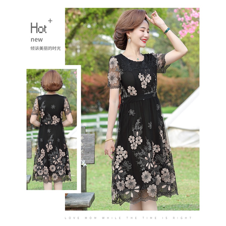 Bộ Đầm Cưới Hai Mảnh Tay Ngắn Phối Ren Thêu Hoạ Tiết Thời Trang Dành Cho Phụ Nữ Lớn Tuổi