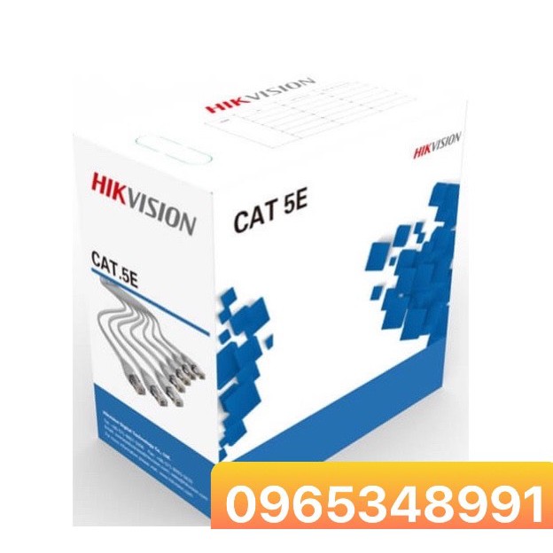 Cáp Mạng Hikvision Cat5E DS-1LN5E-E/E Lõi Đồng Nguyên Chất cuộn 305