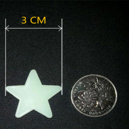 Set 100 Miếng Dán Tường Hình Bầu Trời Sao Dạ Quang Trang Trí Phòng Cho Bé