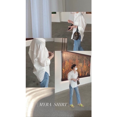 MYRA SHIRT - áo sơ mi trắng kiểu dáng đơn giản thanh lịch