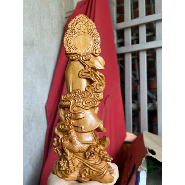 Tượng phật bà quan âm gỗ bách thơm cao 30cm