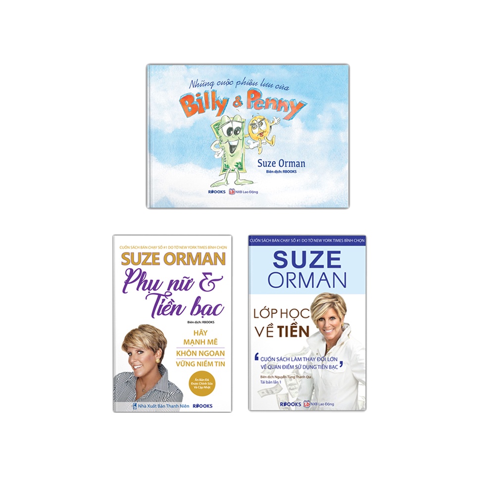 Sách - Combo 3 cuốn: Lớp Học Về Tiền + Phụ Nữ Và Tiền Bạc + Những Cuộc Phiêu Lưu Của Billy và Penny - Suze Orman