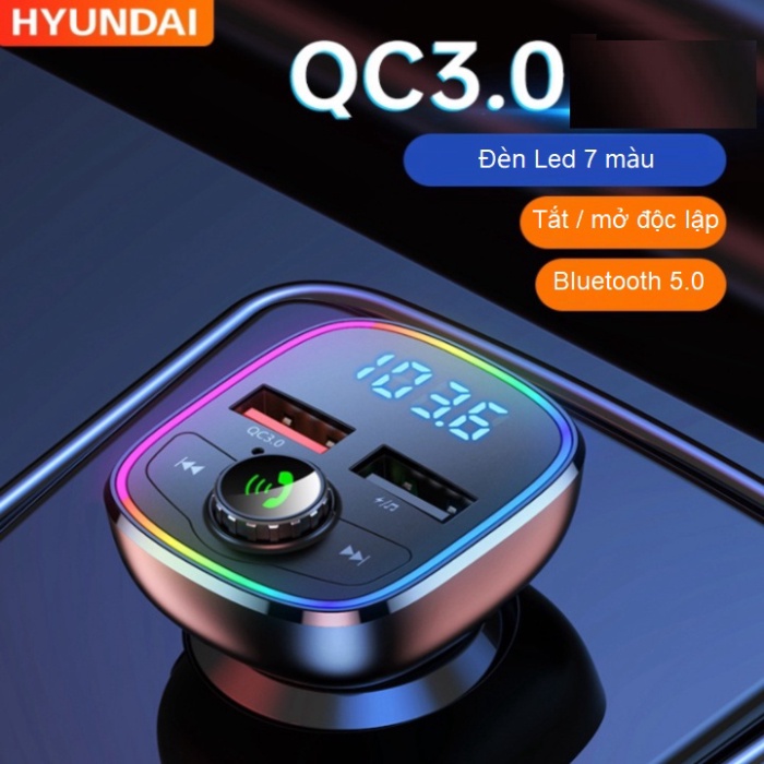 [GIÁ SỐC - HÀNG CHÍNH HÃNG] Tẩu nghe nhạc mp3 bluetooth trên ô tô, thương hiệu Huyndai M36