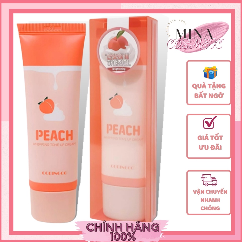 Kem Dưỡng Trắng Da [Trắng Da 100%-Hàng Auth] Kem Đào Peach Whip Tone Up Nâng Tone Da Trắng Hồng 50g