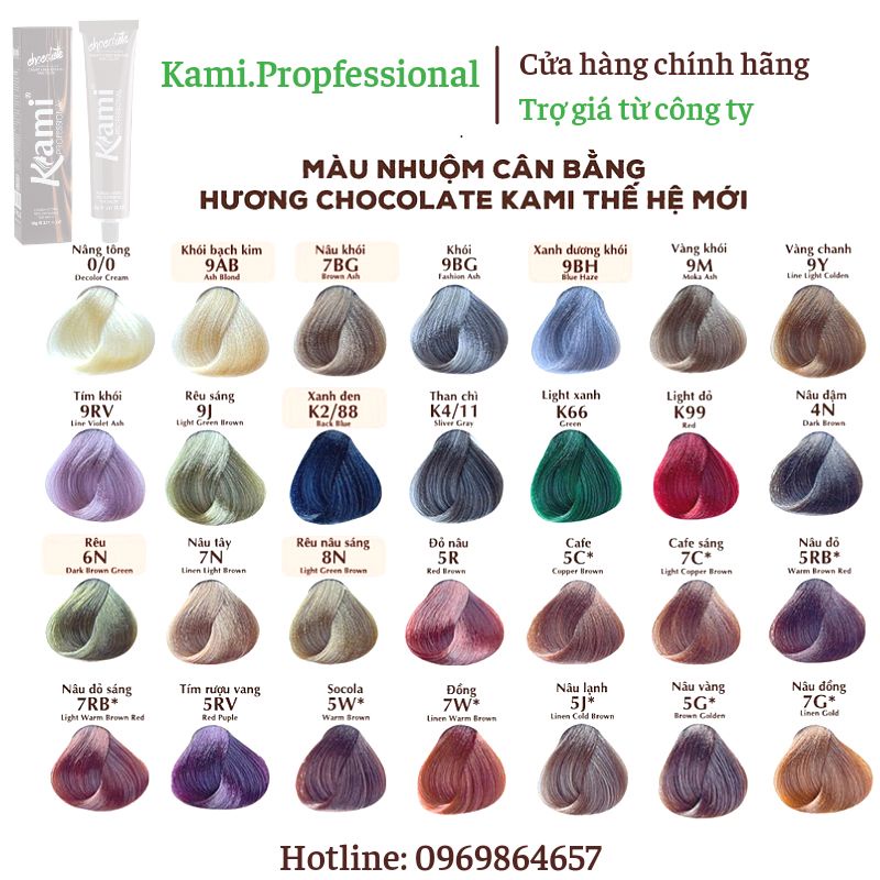 Thuốc Nhuộm Tóc Kami cân bằng phủ bạc thông minh (Không kèm trợ nhuộm)