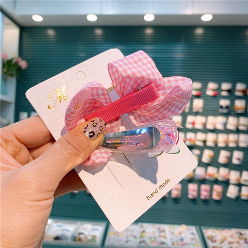 Bộ 2 Kẹp Tóc Hình Nơ / Trái Cây Xinh Xắn Cho Bé Gái